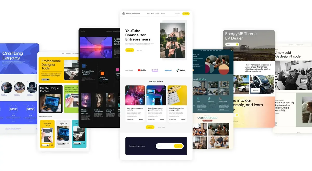Websites built with Mobirise themes
